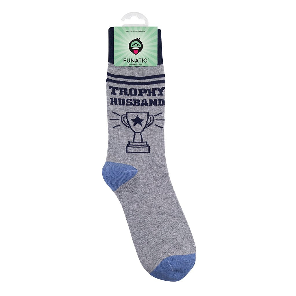 Trophy Husband Socks | Funny Sock | Men's Socks | Groom Gift - HER Home Design Boutique